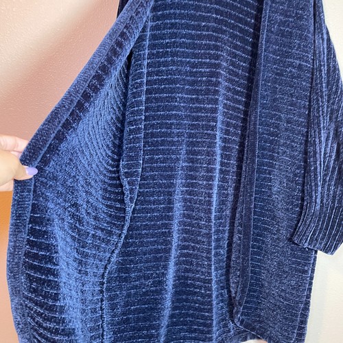 Torrid 3 3X Cardigan Sweater Blue Ribbed Soft Open Front Comfy Casual Relax - Picture 4 of 8