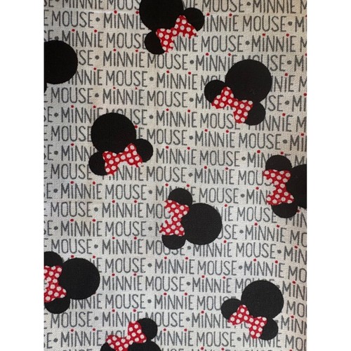 Fat Quarter - Disney Minnie Mouse Ears fabric- 100% Cotton - white black - Picture 2 of 4