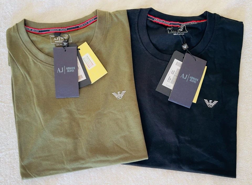 Men's ARMANI JEANS crew neck short sleeve Cotton T-Shirt XL,L @ SALE - Image 3 of 4