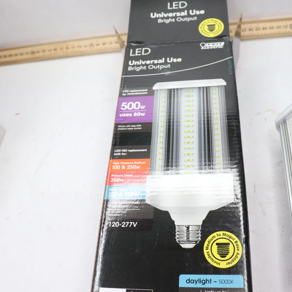 Feit Electric Corn Cob HID Utility LED Light Bulb Daylight E26 500W - Image 3 of 4