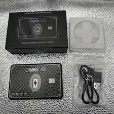 Aquavault Charge Card model AV11 - 5000 mAh Capacity Portable Charger Black