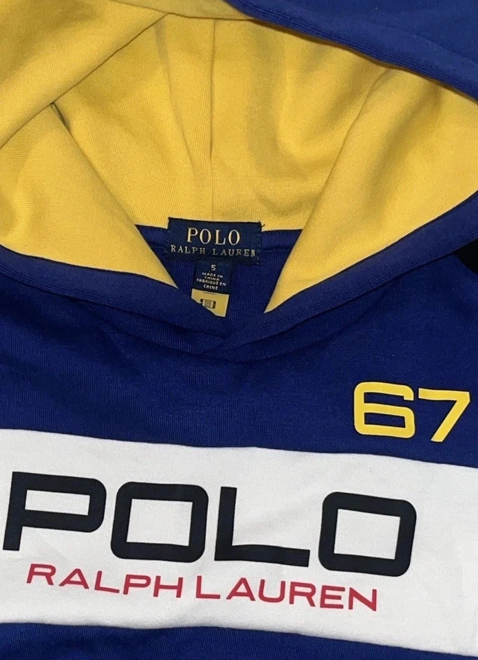 Ralph Lauren 67 Hoodie Alpine World Cup Racing Youth Boys Size 5 Polo Racing Ski - Image 4 of 4