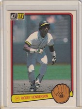 1983 DONRUSS BASEBALL RICKEY HENDERSON #35 ATHLETICS!! LOOK!!