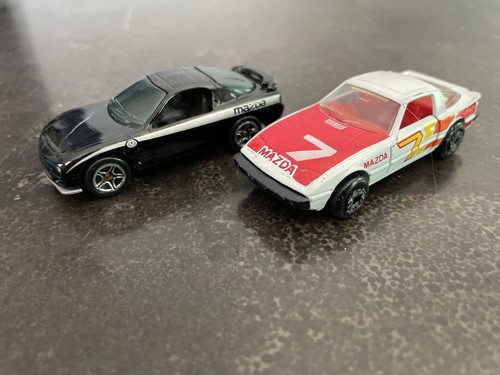 Matchbox Superfast Mazda RX-7's White 1982 RX-7 & Black 1993 RX7 Diecast Cars - Picture 20 of 20