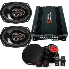 Cerwin Vega 4 Channel Amp & 6.5" component & 6x9" 3-Way Car Speakers Upgrade