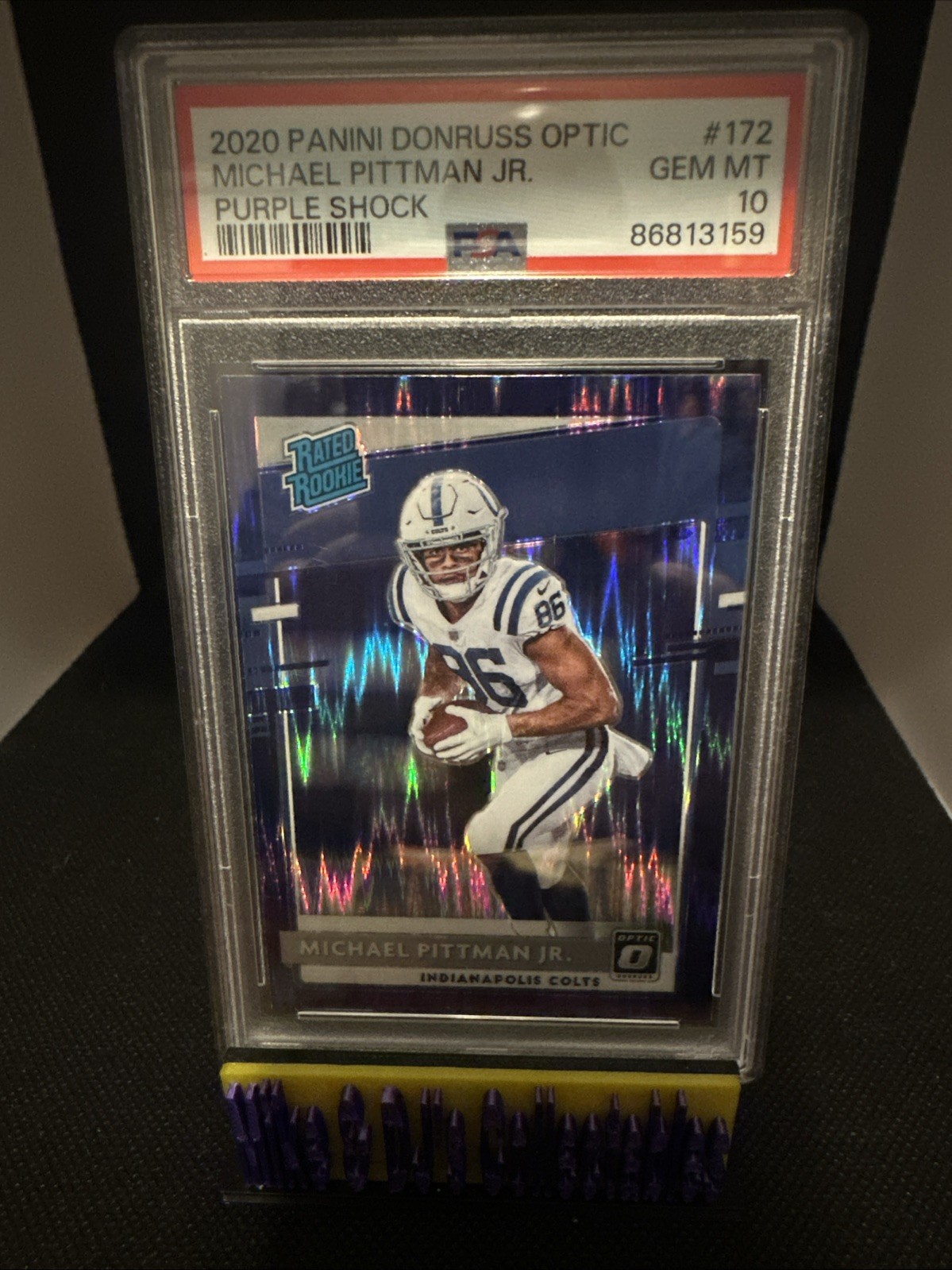 2020 Panini Donruss Optic - Rated Rookies Michael Pittman Jr. #172 Purple Shock