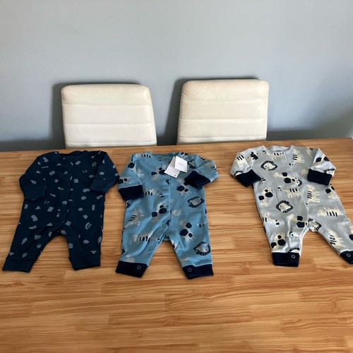 New With Tags Next Set Of 3 Footless Sleepsuits Upto 3 Months 0-3 
