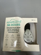 Reliefband 50 Hour relief for the treatment of nausea and vomiting.