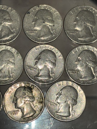 1967 quarter no mint mark Set of 11 - Picture 4 of 9