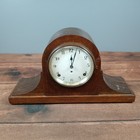 Seth Thomas Oak Mantel Clock Antique Wood Shelf Clock Ornate Mechanical Movement