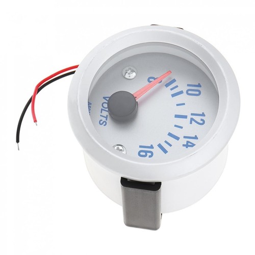 Nuevo Voltímetro Coche 2" 52mm Medidor Delantero Medida 8~16V LED Luz Azul EE. UU. - Imagen 9 de 12