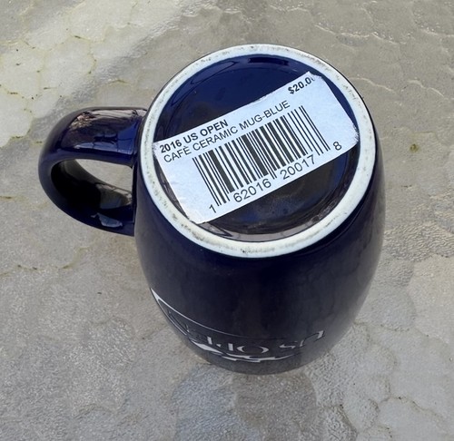 US Open Tennis 11 oz Navy Blue Coffee Cup/Mug With Etched Logo From 2016 NWT - Picture 3 of 3