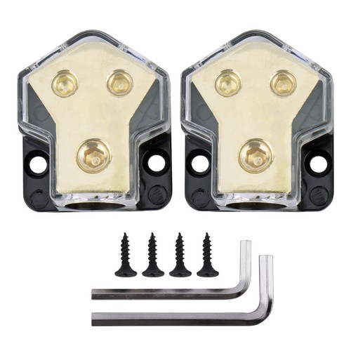 Power Distribution Block0/2/4 Gauge in 4/8 Gauge AWG Out 2 Way Copper Power