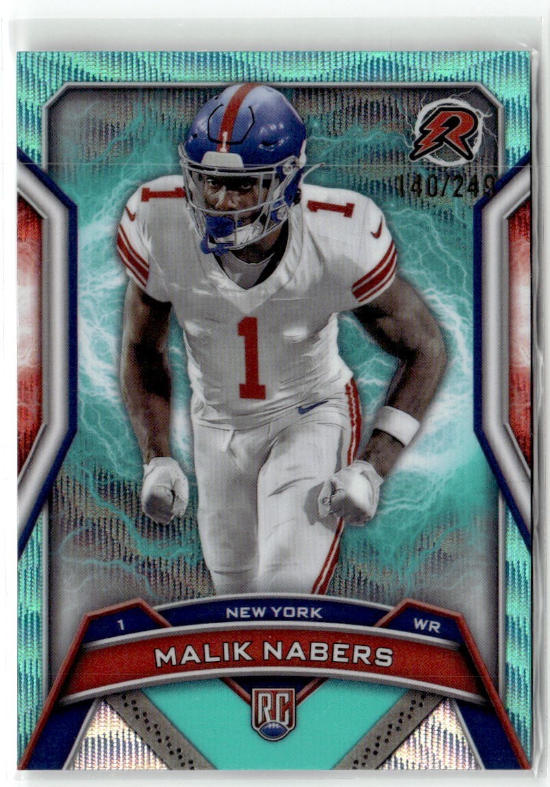 2024 Topps Resurgence - Rookies Malik Nabers #170 Aqua Surge Refractor /249 (RC)