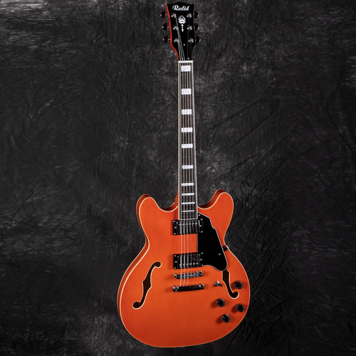 Guitarra Eléctrica Cuerpo Semi-Hueco RD-100 Guitarra Jazz con Agujero en F, Mástil de Arce, Humbu - Imagen 3 de 9