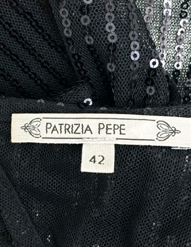 Neu mit Etikett authentisches Designer-Minikleid Patrizia Pepe schwarz Pailletten tief ausgeschnitten UK-Größe 10 650,00 £ - Bild 8 von 20
