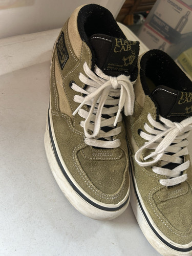 Vans Half Cab Herren Skateboard Turnschuhe Größe 7 M Wildleder Leder Eidechse Eukalyptus - Bild 1 von 8