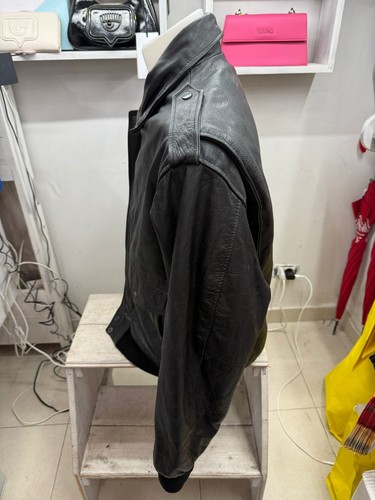 Jacket Model Schott Leather Colour Black Size 52 Cod. AM489 - Picture 5 of 11