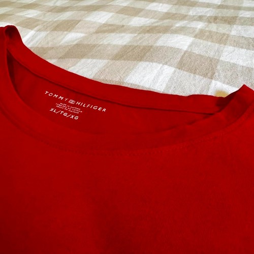 Tommy Hilfiger Red Logo Tee T-Shirt • Cotton Modal Blend • Women’s Size XL - Bild 2 von 3