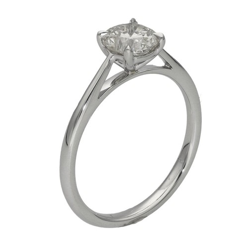 Ladies Platinum Diamond Solitaire Engagement Ring - 0.97ct - Picture 6 of 8
