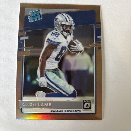 2020 Panini Donruss Optic Ceedee Lamb #156 Rated Rookie Bronze Prizm