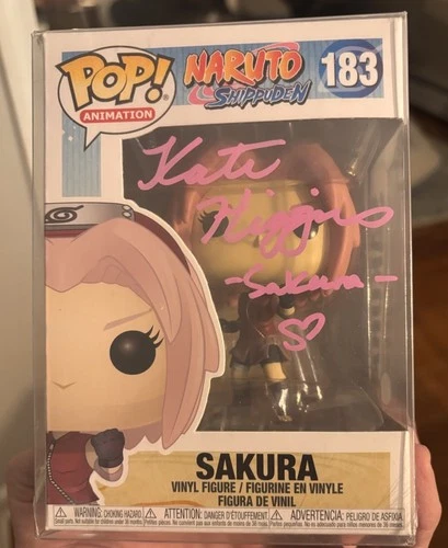 Funko Pop! Vinyl: Naruto JSA Signed Sakura Haruno #183 + Protector New w COA