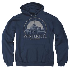 Game Of Thrones Winterfell Mens Hoodie Navy Officially Licensed