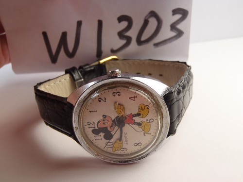 Vintage Timex Electric Disney Mickey Mouse Watch Silver Tone 35mm - Picture 16 of 18