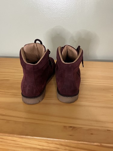 Birkenstock Jackson Hiker Boots EU 37 Womens Burgundy Oiled Suede - Picture 3 of 7