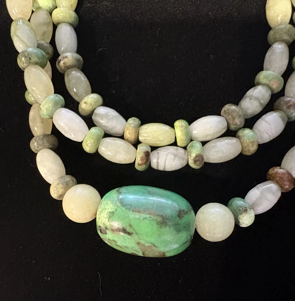 "Collar Jay King Mojave Turquesa y Serpentina Firmado 13"" L"  Foto 3 de 4