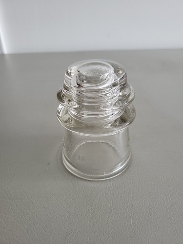 Vintage Glasisolator Dominion 16 klar. Keine Chips oder Risse gefunden (#2) - Bild 4 von 11