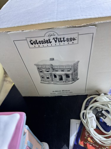 Lefton Kolonialdorf Ashton Haus in Box mit Licht Vintage - Bild 8 von 10