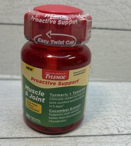 Tylenol Proactive Support* Muscle & Joint Supplements 30 Count Exp 3/2027