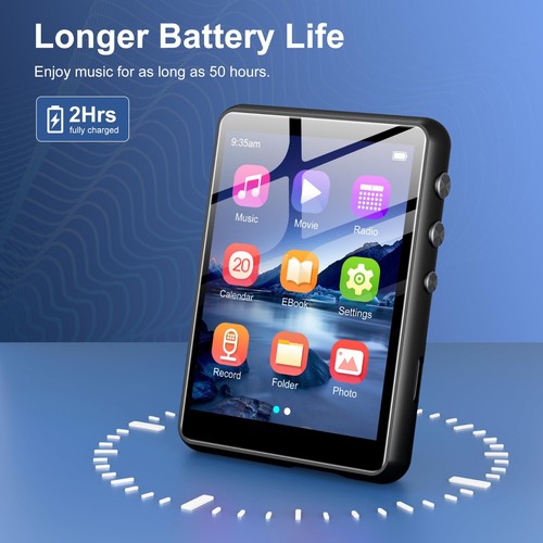 SWOFY 128GB MP3-Player mit Bluetooth 5.3-2,4-Zoll Touchscreen, HiFi-Klang, - Bild 5 von 8