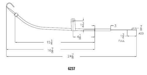 Mr. Gasket 6237 Engine Oil Dipstick & Tube - Chrome - Picture 2 of 2