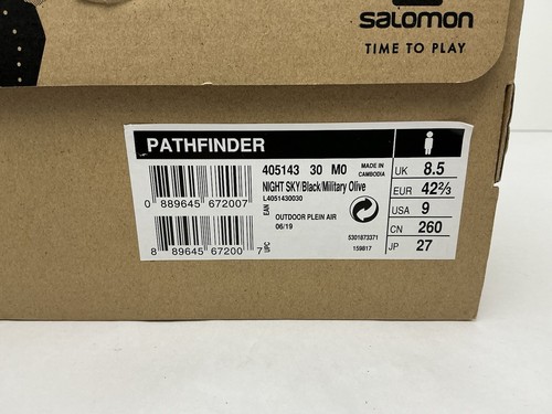 Salomon Pathfinder Hiking Shoes Womens US9 EU42 2/3 Excellent Blue & Black - Picture 14 of 22