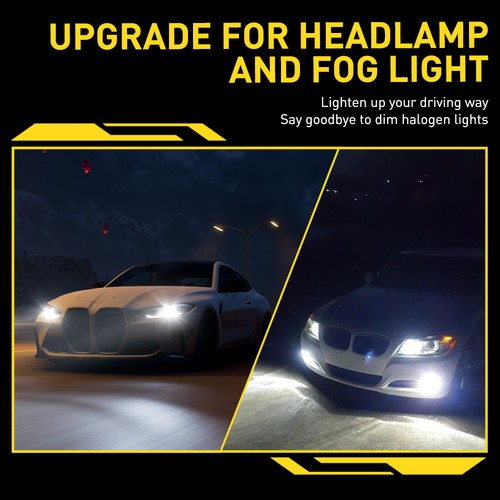 9005+H11 LEDHi/Low Beam Combo 4 LED Headlight Kit 120000LM Light Bulbs 6500K - Picture 20 of 21