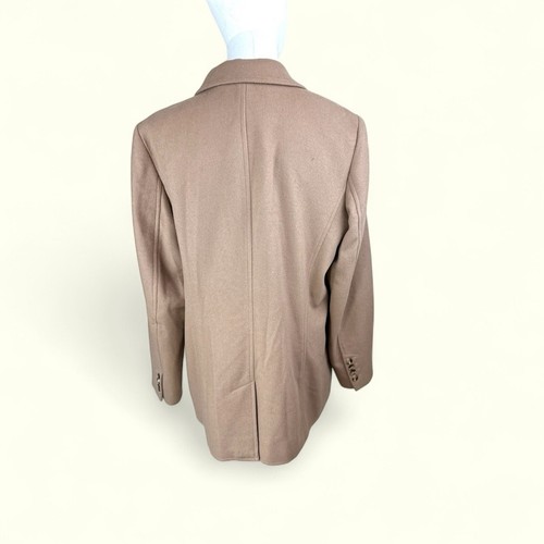 Blazer Abrigo Chaqueta LL Bean Lana Cachemira Lana Worsted Tostado Para Mujer 3 Botones talla 16 - Imagen 2 de 13