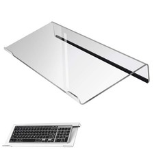Transparent Acrylic Computer Keyboard Stand Tray Riser Holder for Ergonomic