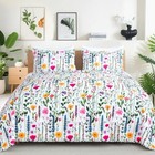 Quilt Set Size Floral Quilt Bedding Set 3 Pieces Quilted Queen Flower3 Print