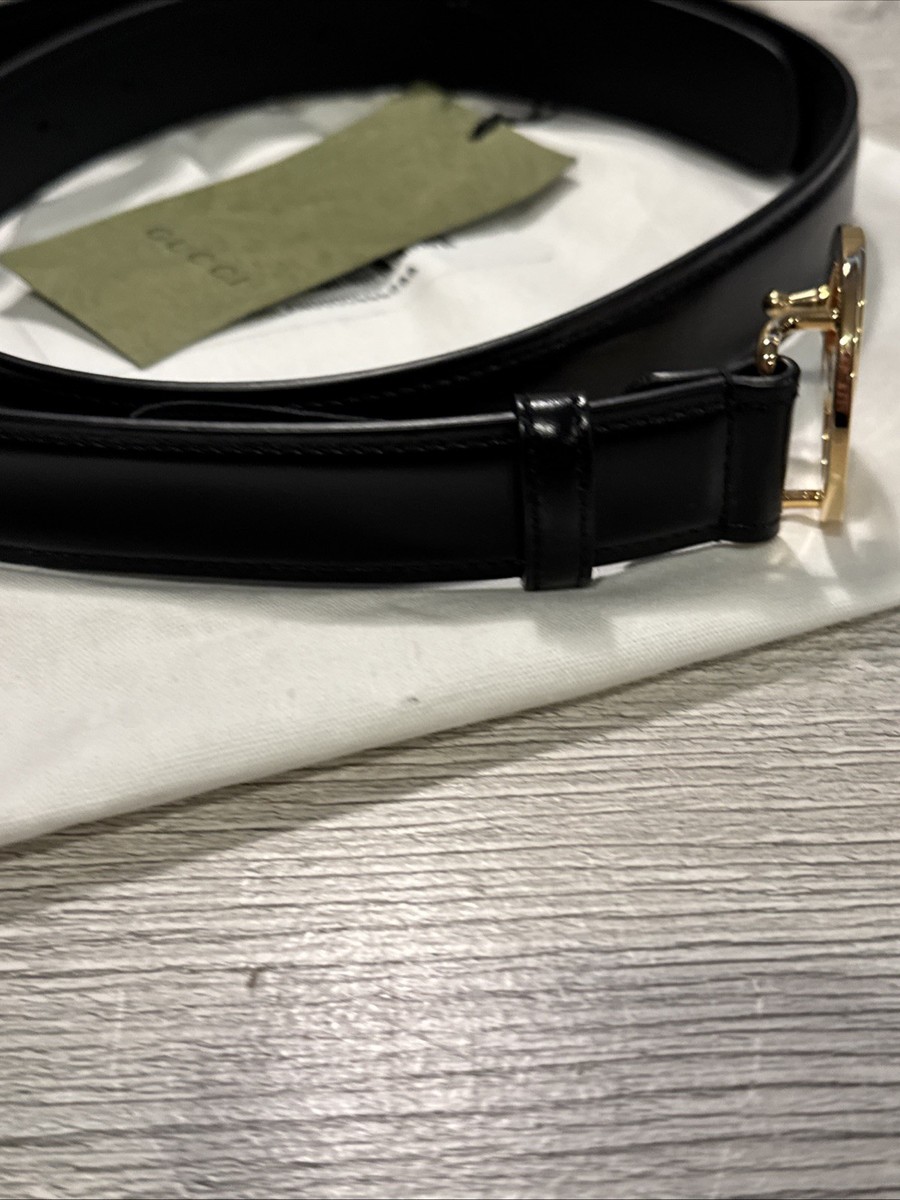 Gucci blondie with Gold circular interlocking G leather belt in black Gucci Blondie Belt - Black | Editorialist main image 4