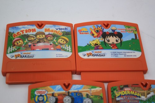 Lot Of 4 Vtech V.Smile V.Motion Games Thomas - Spiderman - Nihao -  Action Mania - Picture 4 of 9