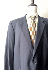Jos. A. Bank Suit Jacket Coat Men's 52L Long Dark Gray Mini-Houndstooth 2-Button