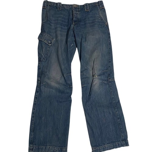 Armani Jeans Y2K Baggy Cargo Denim Made in Romania / 36 x30 - Picture 2 of 11