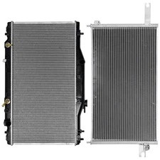 Aluminum Radiator & Condenser Cooling Kit For 2002-2006 Acura RSX 2.0L