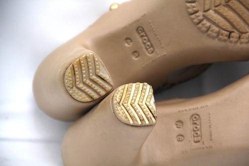 Crocs Cyprus IV Sandals Womans Size 8 Leopard Print Open Toe Slip On Heels - Picture 8 of 10