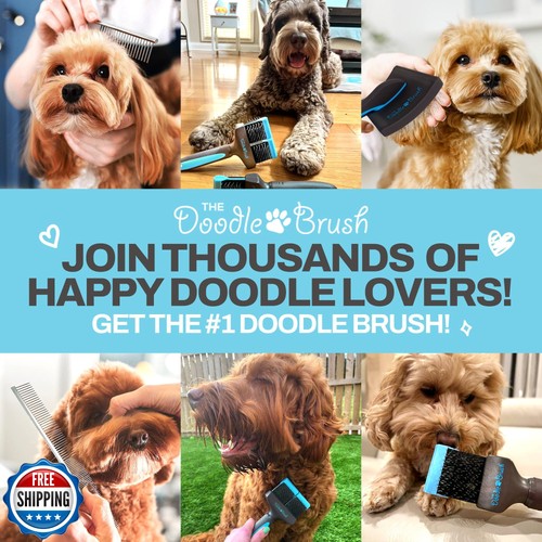The Doodle Brush - Peignes pour chien pour toilettage, peigne en métal pour chiens, Goldendoodle, - Photo 5/5