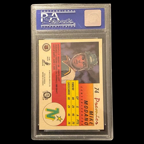 1990 O-PEE-CHEE PREMIER 74 MIKE MODANO PSA 9 - Bild 2 von 2