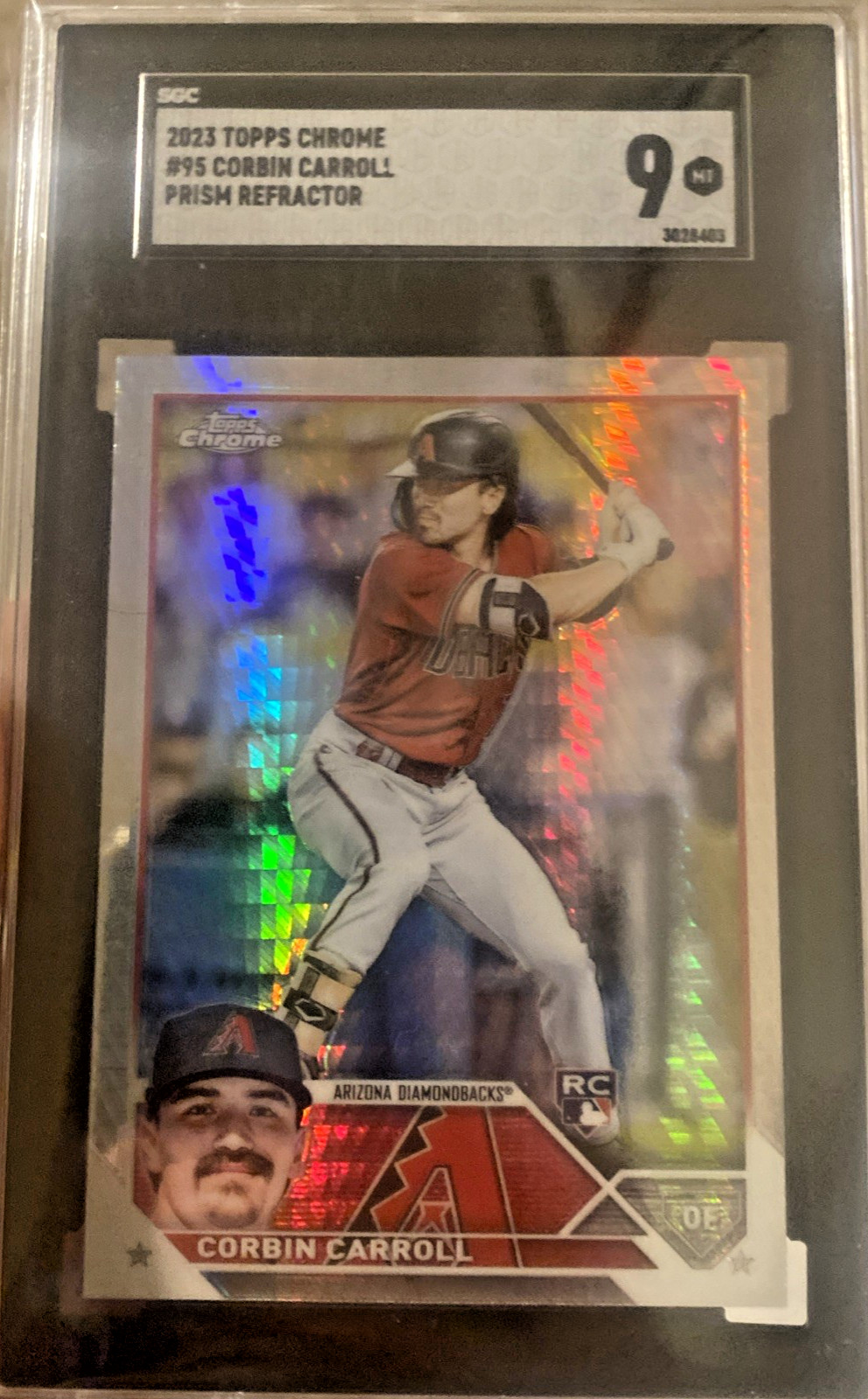 2023 Topps Chrome - Corbin Carroll #95 Prism Refractor (RC) SGC 9