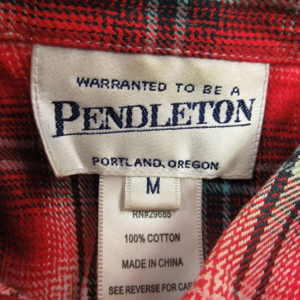Pendleton Shirt Womens Medium Long Sleeve Snap Front Pocket Casual Plaid - Image 4 of 4